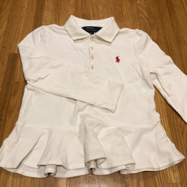 POLO RALPH LAUREN(ポロラルフローレン)のPOLO RALPH LAUREN サイズ120cm 長袖　ポロシャツ　フリル キッズ/ベビー/マタニティのキッズ服女の子用(90cm~)(Tシャツ/カットソー)の商品写真