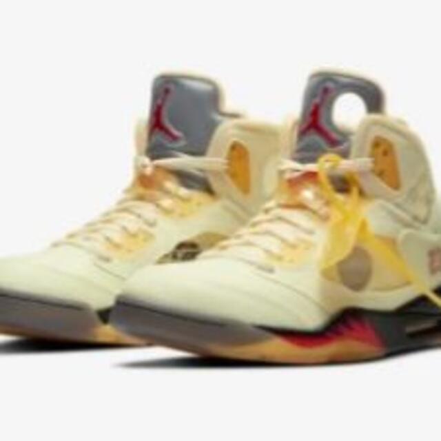 nike  air jordan 5 off-whiteメンズ