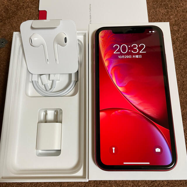 スマートフォン本体iPhone XR 128GB RED SIMロック解除済　極美品