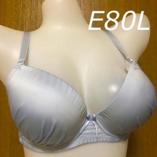 シンプルリボン ブラショー E80L サックス(ブラ&ショーツセット)