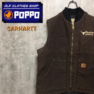 カーハート(carhartt)のカーハート☆メキシコ製企業刺繍ロゴ・レザーロゴダックベスト(ベスト)