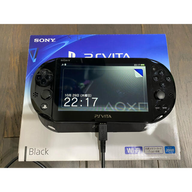 SONY psvita 黒　美品Wi-Fi 16GBメモリーカード付き携帯用ゲーム機本体