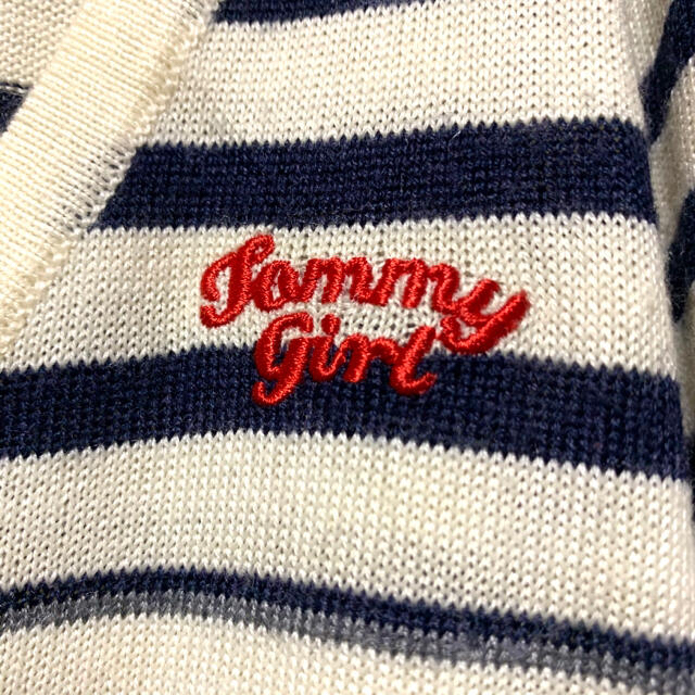 tommy girl(トミーガール)のtommy girlトミーガール/ロング丈ボーダーニットセーター ロゴ刺繍S レディースのトップス(ニット/セーター)の商品写真