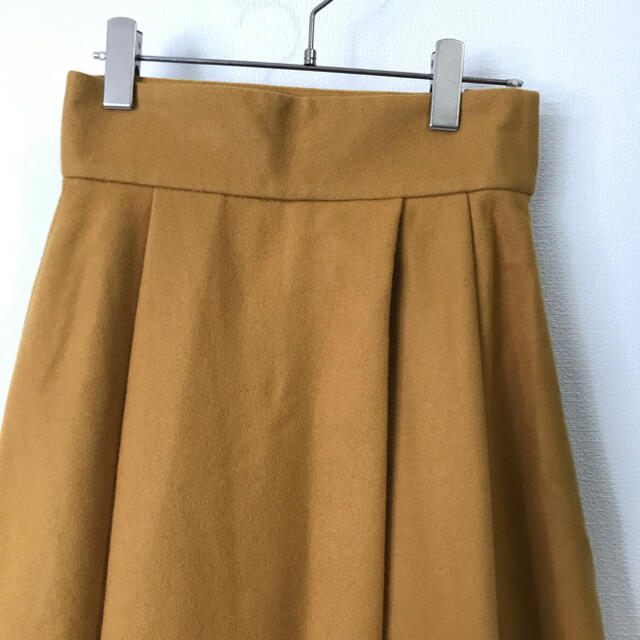エリン ELIN メルトンフレアスカート マスタード イエロー サイズ36 レディースのスカート(ロングスカート)の商品写真