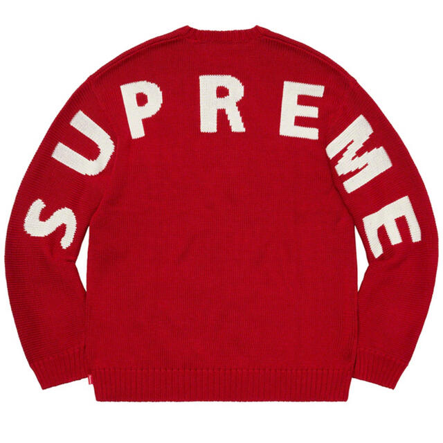 Supreme(シュプリーム)のレッドM Supreme Back Logo Sweater メンズのトップス(ニット/セーター)の商品写真