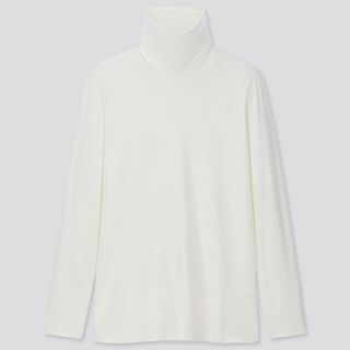 ユニクロ(UNIQLO)のユニクロ　ヒートテック　タートルネック白(アンダーシャツ/防寒インナー)