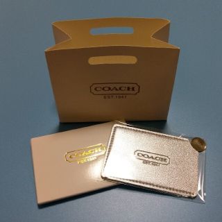 コーチ(COACH)のシュプ様専用　シルバー&ゴールド　コーチ　カードミラー　紙袋付き(ミラー)