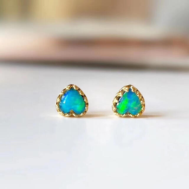 返品?交換対象商品】 天然無処理 オパール ピアス k18 ピアス - www