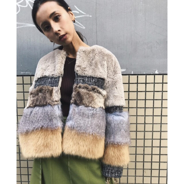 1度着用のみ　☆ アメリヴィンテージ  MIXTURE FUR BLOUSON