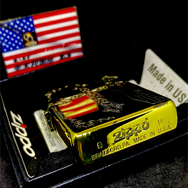 ZIPPO(ジッポー)のチューニングZippo ⚡️ ZIPPO マリア & クロス 2面加工 ゴールド メンズのファッション小物(タバコグッズ)の商品写真