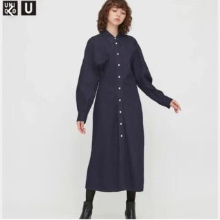 ユニクロ(UNIQLO)のUNIQLO U デニムワンピース(ロングワンピース/マキシワンピース)