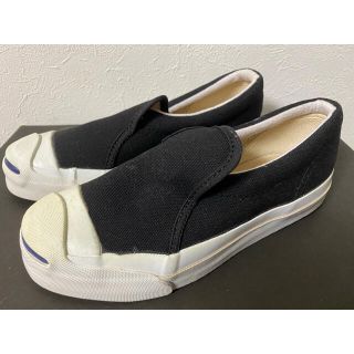 コンバース(CONVERSE)の90s USA製 コンバース ジャックパーセル スリッポン 黒 22センチ 新品(スニーカー)