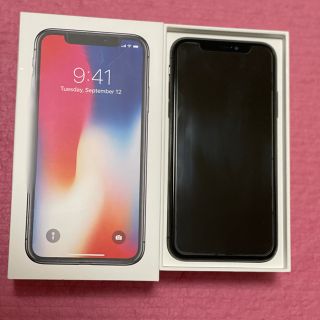 アイフォーン(iPhone)のiPhoneX 256GB スペースグレー SIMフリー(スマートフォン本体)