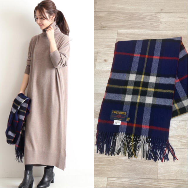 TWEEDMILL(ツイードミル)のTWEEDMILL ツイードミル　TARTAN チェックストール レディースのファッション小物(マフラー/ショール)の商品写真