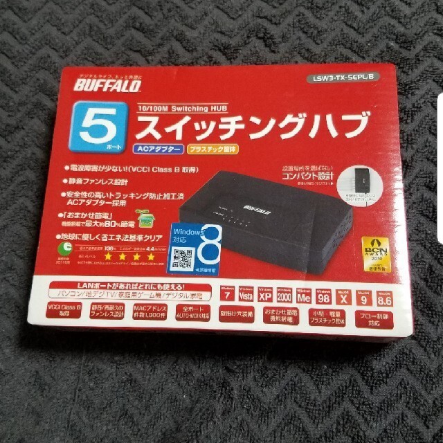 Buffalo(バッファロー)のBUFFALO スイッチングハブ　5ポート スマホ/家電/カメラのPC/タブレット(PC周辺機器)の商品写真