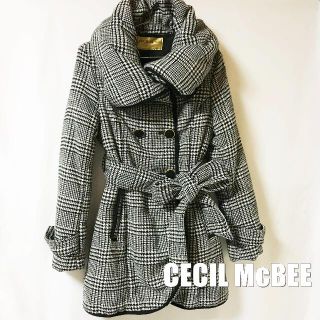 セシルマクビー(CECIL McBEE)の【CECIL McBEE】ハウンドトゥース×グレンチェック Pコート(ピーコート)