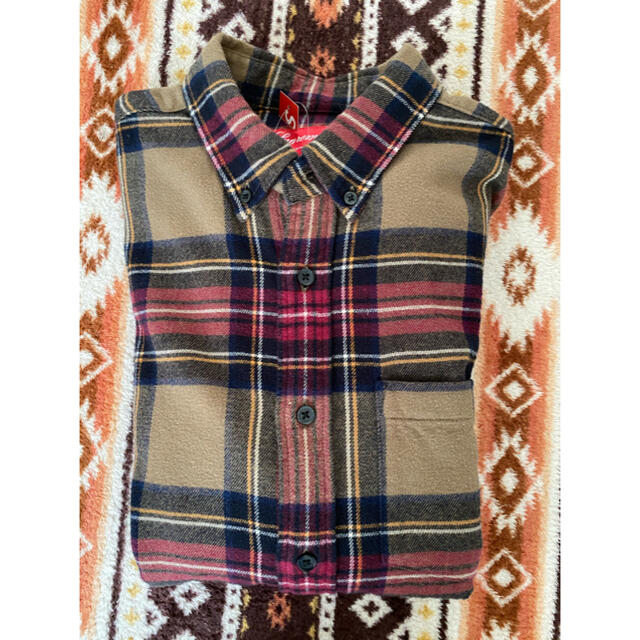 メンズsupreme tartan flannel shirt