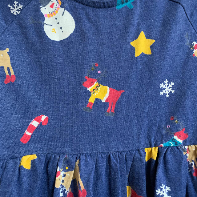 NEXT(ネクスト)のnext ワンピース クリスマス柄 4-5y 110cm キッズ/ベビー/マタニティのキッズ服女の子用(90cm~)(ワンピース)の商品写真