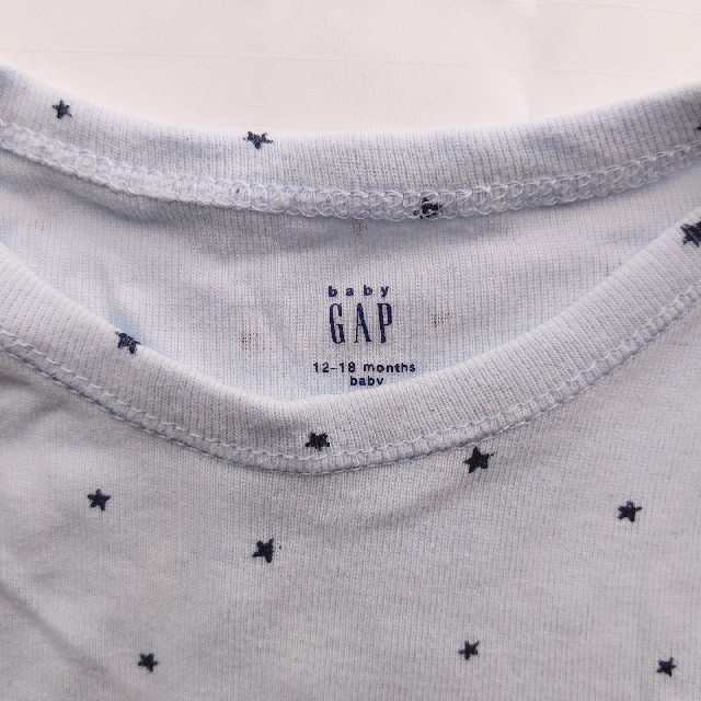 babyGAP(ベビーギャップ)のBabyGAP 長袖ロンパース 3枚セット 12-18 80cmサイズ ブルー キッズ/ベビー/マタニティのベビー服(~85cm)(ロンパース)の商品写真