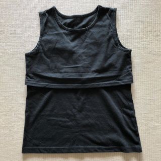 ベルメゾン(ベルメゾン)の授乳口付き　タンクトップ　ブラック　S(マタニティトップス)