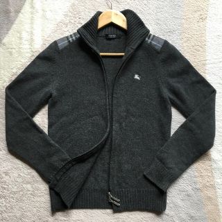 バーバリーブラックレーベル(BURBERRY BLACK LABEL)のバーバリーブラックレーベル　カシミア混　ニットジャケット(ニット/セーター)