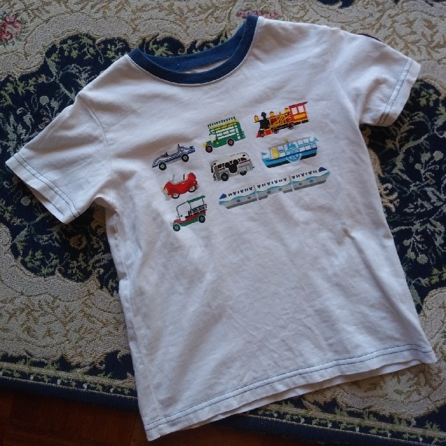 Disney(ディズニー)の東京ディズニーランド☆ミッキーワッペン付き子供用乗り物Tシャツ100cm キッズ/ベビー/マタニティのキッズ服男の子用(90cm~)(Tシャツ/カットソー)の商品写真