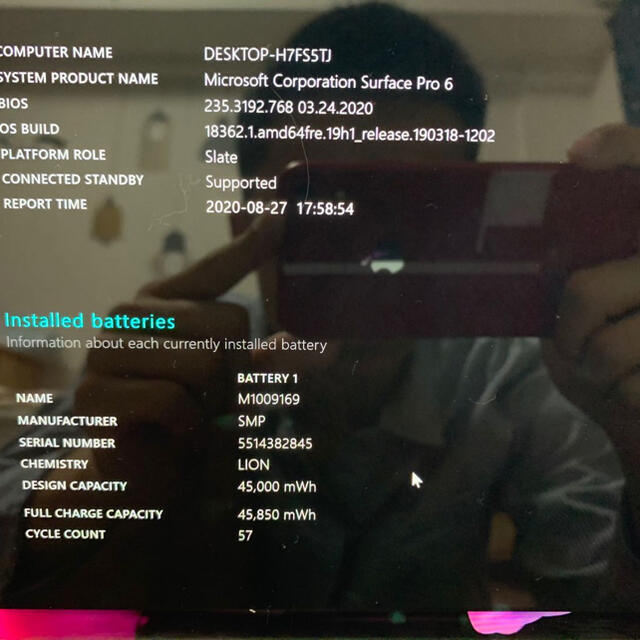 Microsoft(マイクロソフト)の Surface Pro 6 I5 128GB 8Gタッチペン付き スマホ/家電/カメラのPC/タブレット(ノートPC)の商品写真