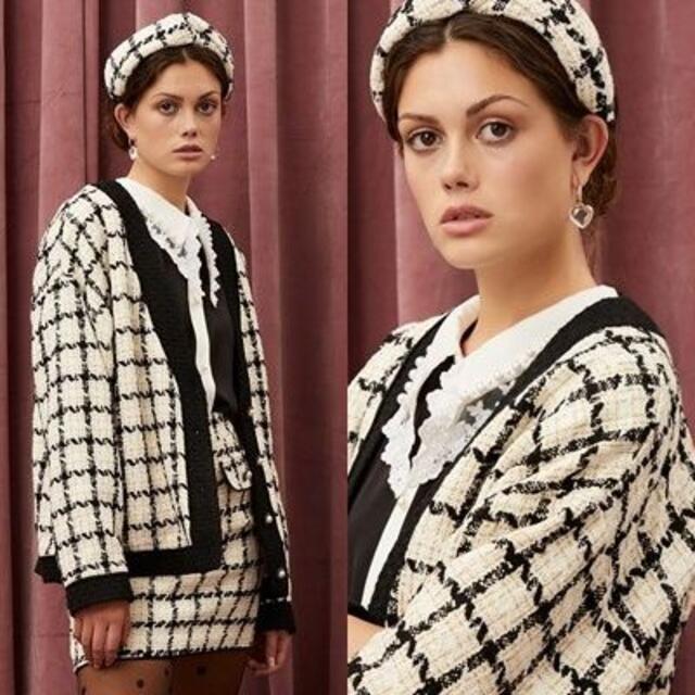 Sister Jane シスタージェーン チェックツイードカーディガン | www