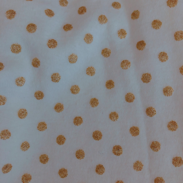 PETIT BATEAU(プチバトー)のプチバトー　ゴールドドットロングT キッズ/ベビー/マタニティのキッズ服女の子用(90cm~)(Tシャツ/カットソー)の商品写真