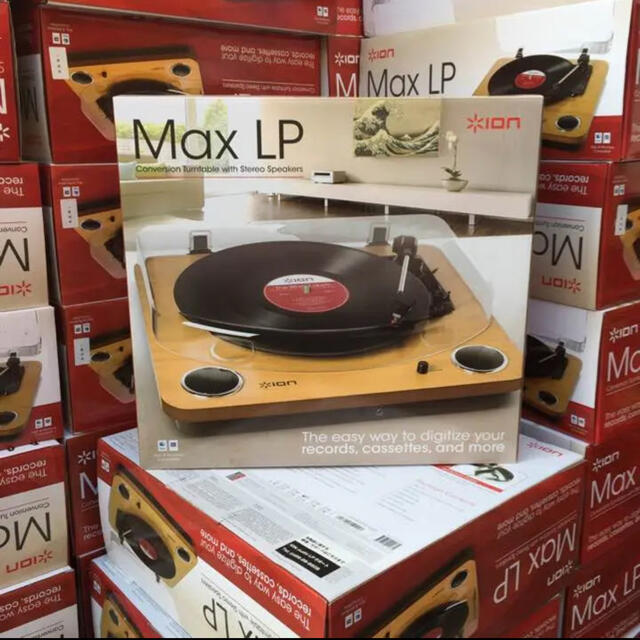 ION Audio Max LP レコードプレーヤー USB端子 スピーカー内蔵 スマホ/家電/カメラのオーディオ機器(ポータブルプレーヤー)の商品写真
