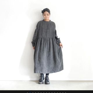 ネストローブ(nest Robe)のイチアンティークス★墨黒リネンワンピ★完売品(ロングワンピース/マキシワンピース)