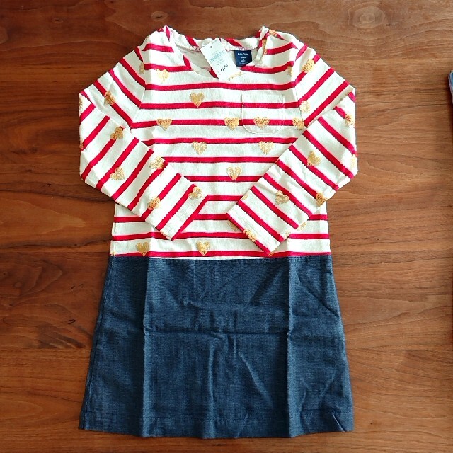 babyGAP(ベビーギャップ)のGAP デニム切り替えワンピース 105cm キッズ/ベビー/マタニティのキッズ服女の子用(90cm~)(ワンピース)の商品写真