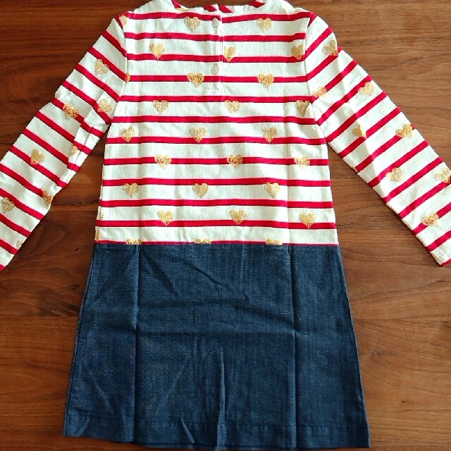 babyGAP(ベビーギャップ)のGAP デニム切り替えワンピース 105cm キッズ/ベビー/マタニティのキッズ服女の子用(90cm~)(ワンピース)の商品写真