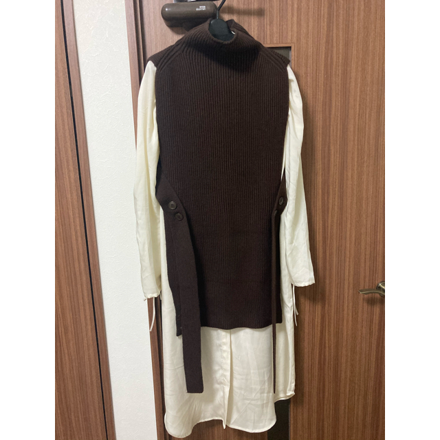 Ameri VINTAGE(アメリヴィンテージ)のAmeri VINTAGE☆ VEST LAYERED SHIRT DRESS レディースのワンピース(その他)の商品写真