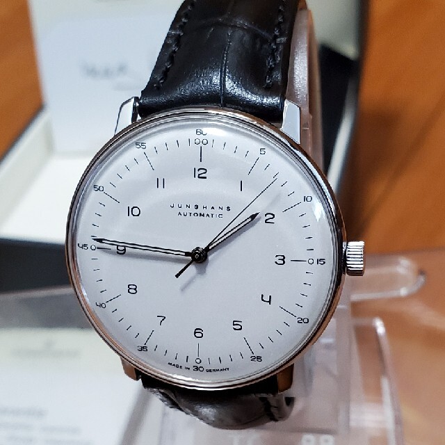 JUNGHANS(ユンハンス)の【極美品】ユンハンス マックスビル 自動巻き メンズの時計(腕時計(アナログ))の商品写真