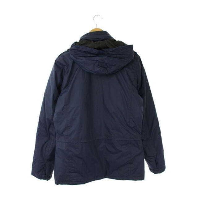 MONCLER(モンクレール)のK-WAY ナイロンダウンコート ジップアップ フード付き ロゴマーク S 紺  メンズのジャケット/アウター(ダウンジャケット)の商品写真
