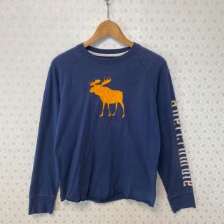 アバクロンビーアンドフィッチ(Abercrombie&Fitch)の⭕️アバクロンビー⭕️レディース⭕️長袖Tシャツ⭕️ヴィンテージ風合/ネイビー(Tシャツ(長袖/七分))