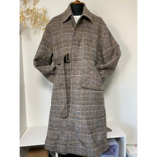 【美品】CULLNI 19AW  HOODED COAT  GREN CHECK