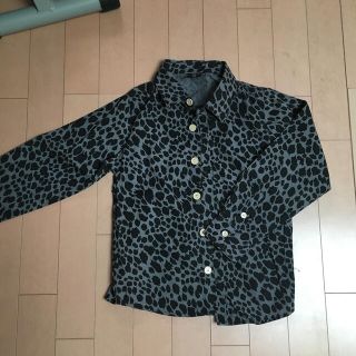 グレー ひょう柄シャツ(ブラウス)