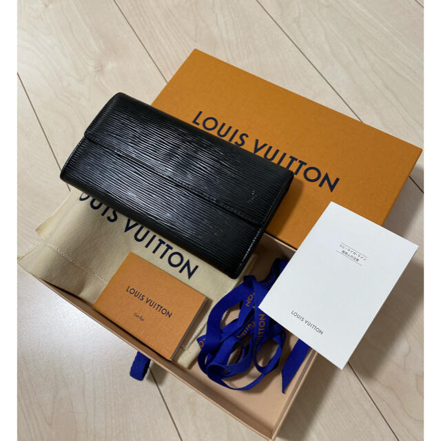 LOUIS VUITTON 長財布 黒 エピ【品】 -