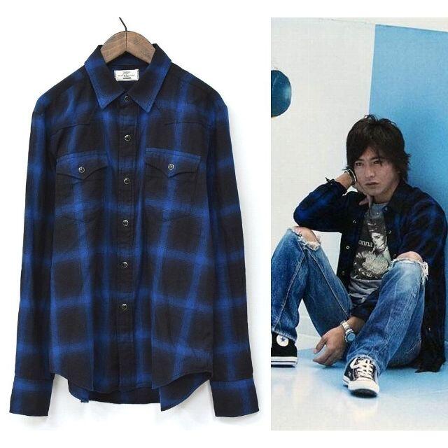 メンズ【M】Rags McGREGOR OMBRE CHECK SHIRT