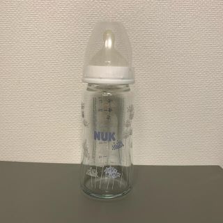 ピジョン(Pigeon)のNUK ほ乳びん (ガラス製)  240ml ホワイトリーフ(哺乳ビン)