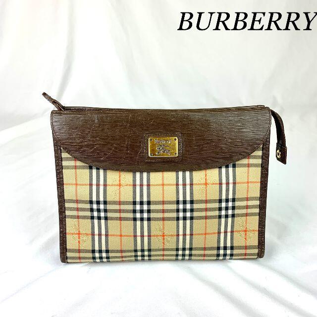 BURBERRY(バーバリー)のVINTAGE BURBERRY ロゴ金具　クラッチバッグ レディースのバッグ(クラッチバッグ)の商品写真