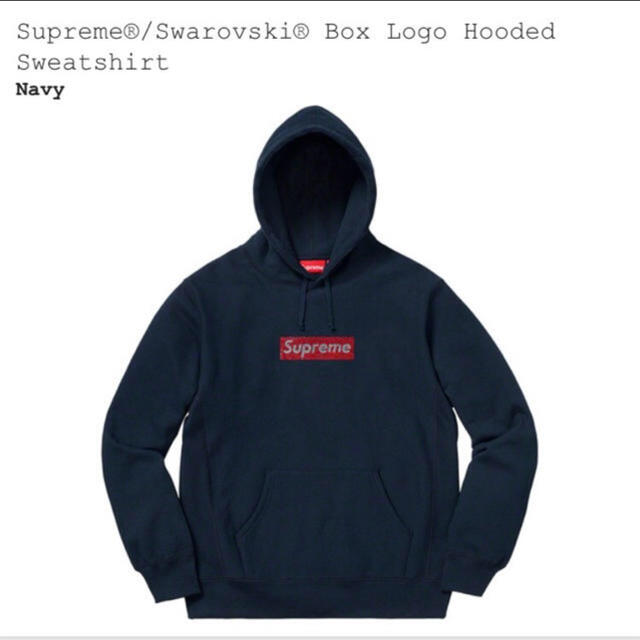 Supreme - supreme swarovski box logo hooded M