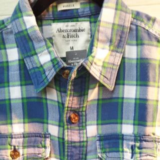 アバクロンビーアンドフィッチ(Abercrombie&Fitch)のUSA購入!新品アバクロンビー長袖シャツ　Mサイズ(シャツ)