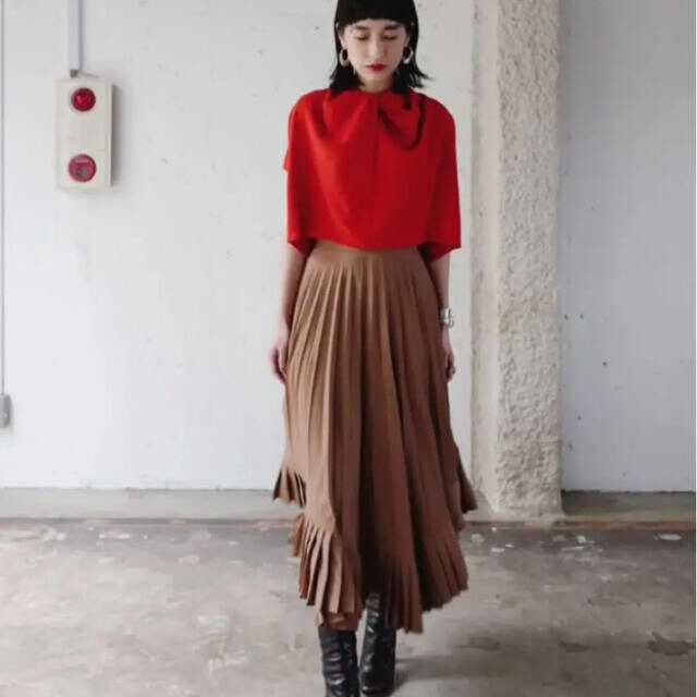 STUDIOUS(ステュディオス)のCLANE DOUBLE LAYER PLEATS SKIRT レディースのスカート(ロングスカート)の商品写真