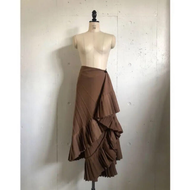 STUDIOUS(ステュディオス)のCLANE DOUBLE LAYER PLEATS SKIRT レディースのスカート(ロングスカート)の商品写真