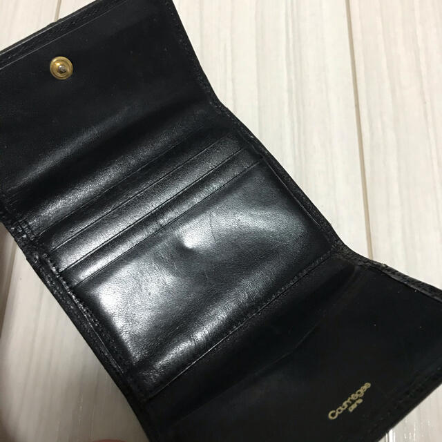 Courreges(クレージュ)の【クレージュ】黒　三つ折り財布 レディースのファッション小物(財布)の商品写真