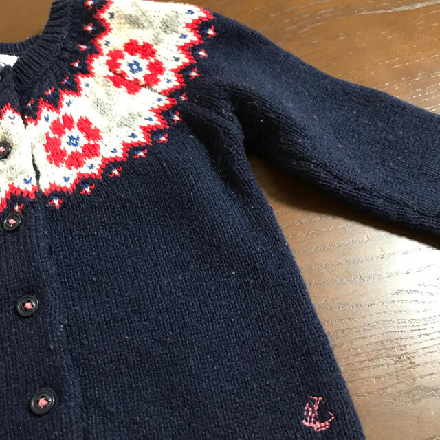 PETIT BATEAU(プチバトー)の※専用※【プチバトー】ニットカーディガン　80cm キッズ/ベビー/マタニティのベビー服(~85cm)(カーディガン/ボレロ)の商品写真