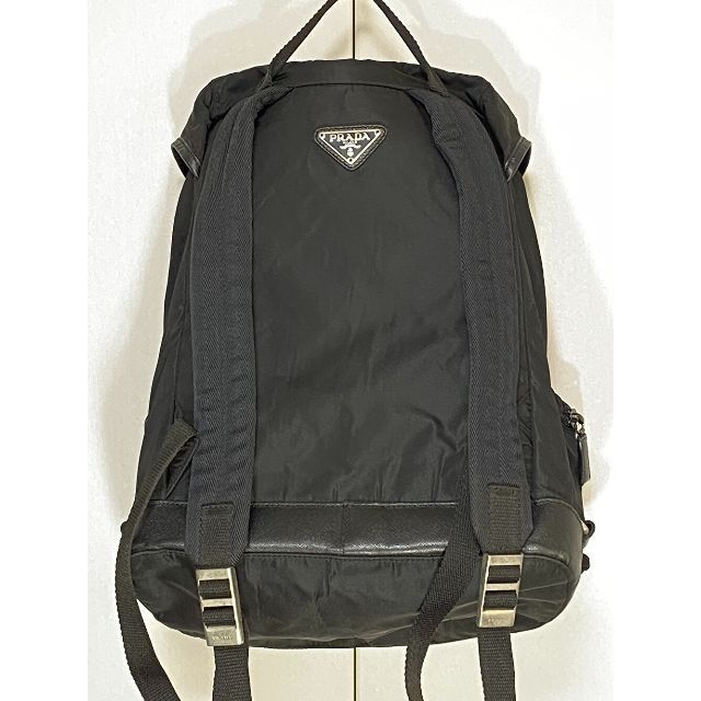 ◇良品【PRADA/プラダ】リュックサック 布袋付 黒◇ ◇良品【PRADA/プラダ】リュックサック 布袋付 黒◇